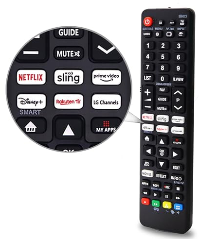 FOXRMT Telecomando per LG AKB75095308 AKB75095307, AKB76037605, AKB75055701, AKB73715608, AGF77631064, AGB73715601, ricambio per telecomando LG universale