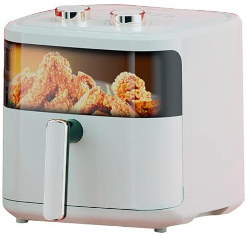 Freidora de aire de uso doméstico con cesta grande, horno compacto, freidora de aire sin aceite con temporizador y control de temperatura, antiadherente, 1200w.(7.5L mechanical model)