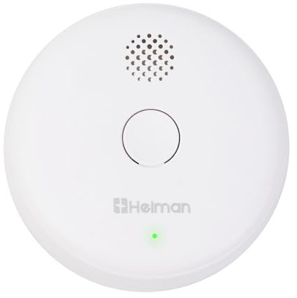 HEIMAN Détecteur de fumée interconnecté avec Batterie 10 Ans, certifié EN14604, Alarme sonore de 85 DB,Blanc (1)