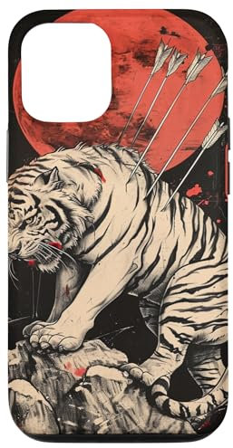 iPhone 12/12 Pro Japanese Tiger Warrior Art – Sumi-e Style Ink Illustration Case