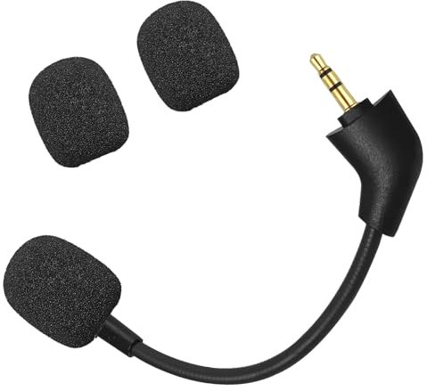 CLANMOU Microphone de jeu de rechange pour casques de jeu filaires Kingston HyperX Cloud 2 post-2021, prise jack 3,5 mm (nouvelle version filaire)