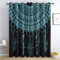 zcwl Traumfänger Vorhänge, Schwarz Und Türkis Verdunklungsvorhänge mit Ösen, Vorhang Blickdicht für Wohnzimmer Schlafzimmer Dekoration, Gardinen mit Muster, 2er Set, 137 x 117 cm (HöhexBreite)