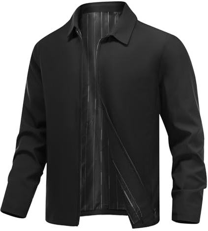 Allthemen Giacche Uomo Casual con Zip Bomber Jacket Leggere Estive Giubbotto a Vento Eleganti Lavoro