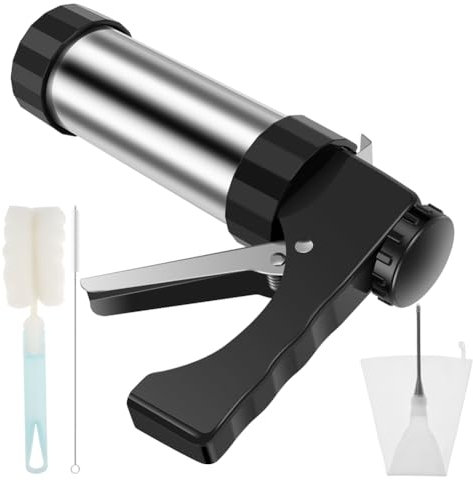 Ziiyoilh Machine à Churros Churrera Kit de Fabrication de Churros en Acier Inoxydable avec 3 Embouts Différents Buse de Tuyauterie Creuse