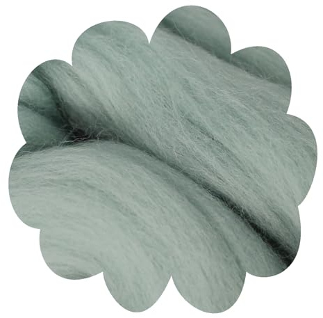 Deutsche Merinowolle Filzwolle pastell 25g Merino, nassfilzen, trockenfilzen, Märchenwolle, Spinnwolle, Spinnfasern, Wolle zum spinnen, filzen, basteln (blass mint grün)