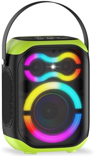 TYOTY Portable Bluetooth Speakers 80W Big Powerful Wireless Outdoor Loud Stereo Deep Bass Sound Boombox TWS Home Party Speaker with Subwoofer LED Lights