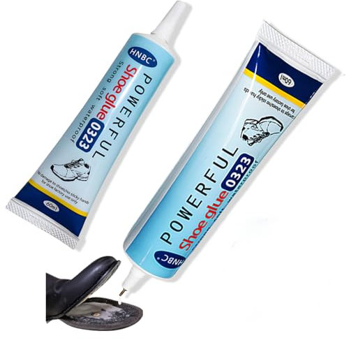 shallyong 2pcs Colle Forte Chaussure 60 g, Colle Semelle Extra Forte Transparente de Chaussures, Superglue Imperméable, Idéales pour Baskets, Bottes, Sandales, Cuir, Talons Hauts et Plus Encore.