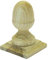 Timber Wooden Fence Post Cap with Acorn Finial Design - (Green Stain)-3x3 | 75x75mm Post | Pack of 5