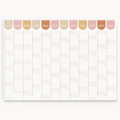 Wandkalender 2026 - Premium Jahresplaner A2, hochwertiger Wandkalender für Termine