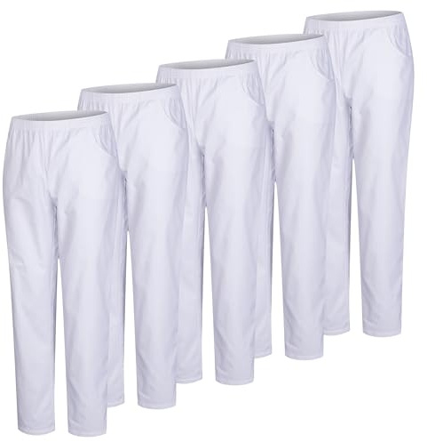 Paquetes de 5 Unidades - PANTALÓN Sanitarios Unisex Cintura ELÁSTICA UNIFORMEES Sanitarios 5-8312