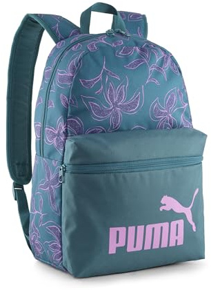 PUMA Erwachsene Phase 22 l Rucksack mit Allover-Print OneSize, Emerald Ice Rosy Outlook Floral AOP Green Pink