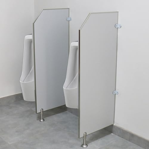 Brise-vue pour urinoir au sol avec fixations en acier inoxydable pour toilettes publiques