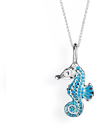 Heartbreaker Seepferdchen Anhänger in Echtsilber , Kollektion Sealife , Mini Seepferdchen Anhänger aus 925 Sterlingsilber , Anhänger für Damen und Kinder , LD SL 34 BU