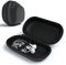 EAZY CASE Universal Tasche für In-Ear Kopfhörer mit Netzfach - Hardcase Aufbewahrungsbox, Schutztasche mit umlaufenden Reißverschluss, extra klein, oval, Schwarz