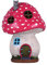 TERESA'S COLLECTIONS Decoration Jardin Extérieur, Figurine pour Decoration Automne,Maison de Champignon avec Lampe Solaire,en Résine,19cm, Cadeau Femme