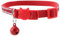 Einstellbare Hundehalsbänder Bunte Bling Diamante PU Leder Haustier Hund Katze Reflektierende Halsband Halskette Krawatte Sicherheitsschnalle Schnellspanner mit Glocken (Rot s)