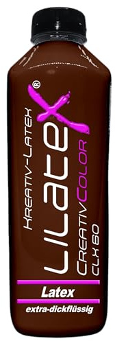 1 Liter Lilatex farbiges extra-dickflüssiges Flüssiglatex/Farblatex/Latexmilch - extra-dickes Naturlatex (Braun)