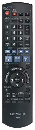 New EUR7659T80 Replaced Remote fit for Panasonic DVD Recorder DMR-EZ47 DMR-EZ475 DMR-EZ47V DMR-EZ47K DMR-EZ475VK DMR-EZ475V