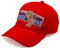 Aiugko Verstellbare Bubba Gump Hat Shrimp Co. bestickte Baseballkappe, Rot/Ausflug, einfarbig (Getaway Solids), large