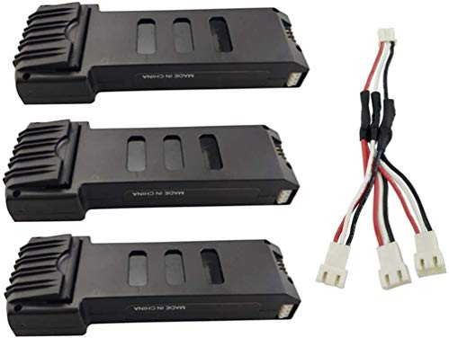ZYGY 3St. 7.4V 1200mah Lipo-Akku und 3in1 Umwandlung Kabel für E511 E511S Faltquadcopter