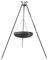 D&S Vertriebs Barbecue sur pied avec wok en acier naturel Hauteur réglable Ø 60 cm