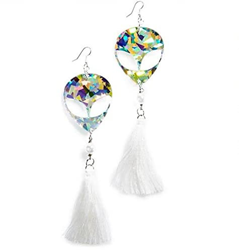 zxcs Ohrringe für Frauen Ohrringe Mode Charme übertrieben Hip Hop Mädchen Geschenk Niedlichen Alien UFO Saucerman-ERH620U2