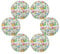 Set di 6 tovagliette pasquali con coniglietto pasquale uova in erba fiori tovagliette rotonde set di 6 tovagliette per tavolo da cucina lavabili tovagliette tovagliette