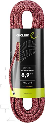 EDELRID Swift Protect Pro Dry 8,9 Einfachseil Grau/Schwarz/Rot/Rosa 60 m