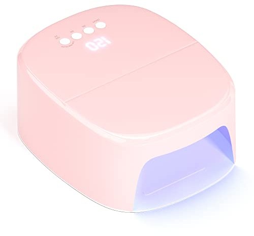 BETE Lampada per unghie a led UV senza fili, luce UV ricaricabile da 60W per unghie Asciugatore per unghie a led senza fili con porta USB per ricaricare il telefono e la fresa per unghie