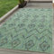 SIMPEX Outdoor Teppich, Boho-Design, Teppich Grün, 80 x 250 cm, Teppich Boho-Stil, Küche, Balkon, Terrasse, Garten, Picknick