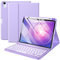 Harvopu Keyboard Case Compatible with iPad Air 11-inch M2/ 10.9 Inch Air 5th 4th Generation Case with Keyboard-Backlit Detachable, Folio Cover with Pencil Holder for Air 11 2024/Air 5/Air 4 (Purple)