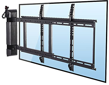 CAZARU TV Stand Base Universal Electric TV Rack Remote Control Wall Mounted TV Rotation Bracket Smart Fixed Wall TV Bracket for Most 32-55Inch Flat Screen TVs Tv Stand Mount