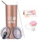 JNSMFC Dog Cups for Women,Dog Mom Gifts Tumbler for Mother’s Day Birthday,Dog Mom Themed Gifts Travel Mug for Dog Lovers,20 Oz Insulated Stainless Steel Travel Cups with Lid and Straw,Rose Gold