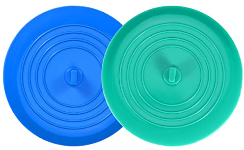 tifanso Universal Bath Stopper, Recyclable Silicon Drain Stopper | Upgraded Plug Cover for Kitchen Sink & Basin, Bathrooms and Laundries | 6 inches (Aqua+Teal)