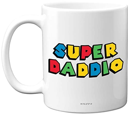 Dad Gifts - Itsa Me Daddio - Daddy Birthday Mug Present from Son Daughter, Fathers Day Mug Gifts, Christmas Day Dad Secret Santa Gift, 11oz Ceramic Dishwasher Safe Coffee Cup