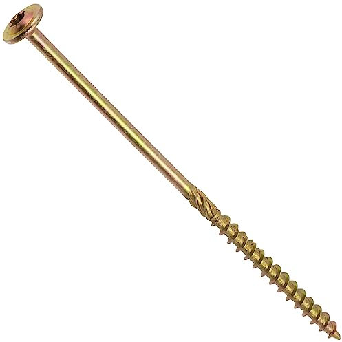 AERZETIX - C67450 - Lot de 50 Vis à bois Ø5x120mm à tête large bombée - à empreinte étoile Т25 - en acier zingué - menuiserie, contreplaqués, agglomérés, mélaminés