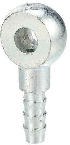 A ABSOPRO Raccord Universel Banjo Bolt Hose Barb Adaptateur de Ligne de Carburant pour Moto Voiture Ton Argenté - Lot de 1 Diamètre intérieur 8, diamètre extérieur 8 mm