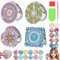 AUAUY DIY 5d Diamond Painting Taschenspiegel, 4PCS Diamond Painting Personalisiert Reisespiegel Art Craft Kit für Erwachsene Kinder Basteln Mädchen 8-10 Jahre Diamant Malerei Weihnachten Geschenke