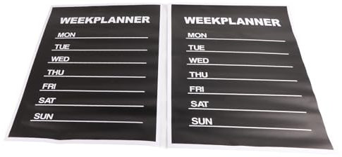 Selbstklebende Wandaufkleber, 2 Stück, Tafel-Wandplaner, 45 x 60 cm, selbstklebend, wasserdicht, PVC-Kreidetafel-Kalender mit mattierter Textur für Heimunterricht