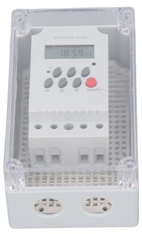 Timer Pompa Piscina, Timer Programmabile Impermeabile Esterno Scatola Timer Meccanica con Pulsante Manuale, Scatola Timer Digitale Resistente per Scaldabagno, Pompa Piscina, SPA,