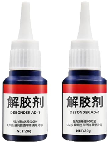 Klebereste Entferner,2 Stücke Starker Kleberentferner,Multifunktion EtikettenlöSer,Nagelfreier Kleber, Transparent Aufkleberentferner,Geeignet FüR Metall-, Boden-, Glas-, Marmor,20g