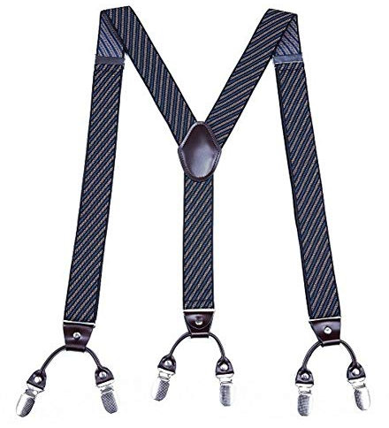 Dunxiles Hosenträger Clips Hosenträger 3,5 cm Hosenträger Herren Leder Hosenträger Verstellbar 6 Clips Hosenträger Commercial 12 Styles Mit Geschenkbox Gifts