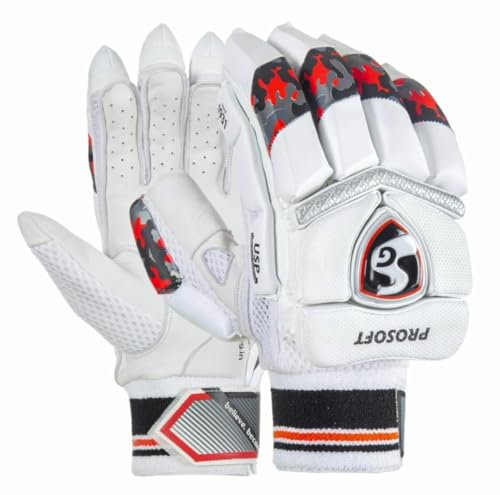 SG Prosoft Cricket Batting Gloves | Multicolor | Size: Youth | for Left-Hand Batsman