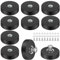 10 Stück Magnet Gummiert, 22mm Neodym Magnet Gummiert mit M4 Flacher Faden, Extra Stark 5,5kg Haftkraft, Magnete Anti-Rutsch Starke Gummiert Magnete für Lichtleisten, Fahrzeuge