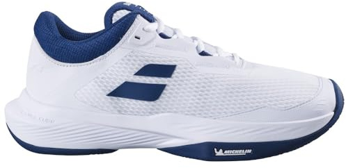 Babolat Herren SFX 4 Cly Tennisschuhe Sandplatzschuh Weiß-Dunkelblau Eu Neu