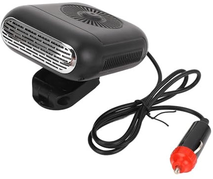 Car Heater Portable Electric Quiet Vehicle Small Space Thermostat 12V 360 Degree Adjustable 2 Level Temperature