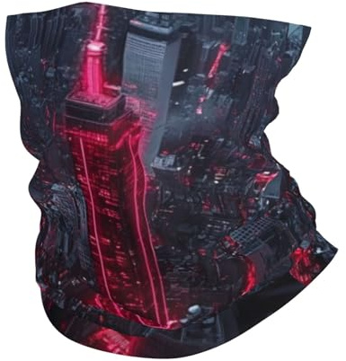 ZSUUGJ Cyberpunk Halstuch, Gesichtsmaske, Schal, Bandana, Kopfwickel, UV-Schutz, Sturmhaube für Sport, Weiß, Einheitsgröße, Weiß, EinheitsgröÃŸe