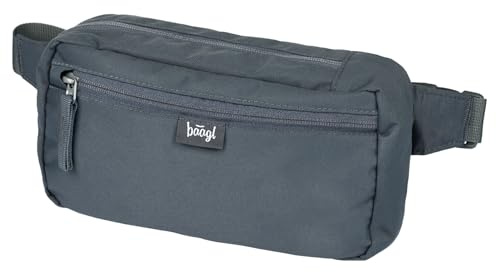 Baagl Bauchtasche für Damen & Herren – Stylische City-Umhängetasche & Gürteltasche – Urban Hüfttasche aus wasserabweisendem, schnelltrocknendem Material (Grey)