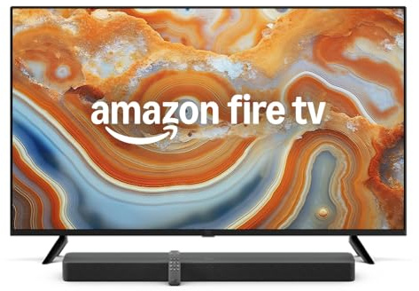 4K-UHD-Smart-TV aus der Amazon Fire TV-4-Serie | 50 Zoll und Amazon Fire TV-Soundbar Plus | 3.1-Kanal-Sound, All-in-one-Design, Dolby Atmos, DTS:X, auch ideal für Dialoge geeignet