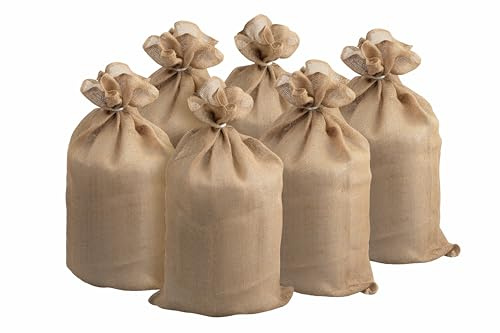 Meister Jutesack 100 x 60 cm – 6 Stück – Kartoffelsack aus 100% Jute | Geiegnet zum Frostschutz, Sackhüpfen und Pflanzenschutz – arbeiten – mehrteiliges Set – übersichtliche Anwendung